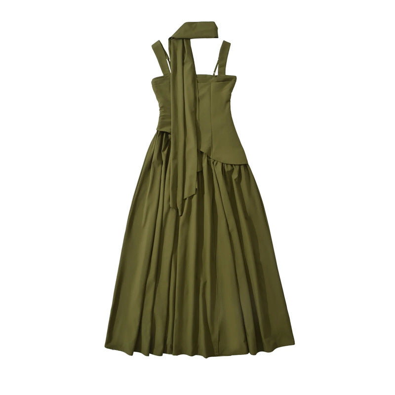 The Fitted Waist Pleated Maxi Dress — women’s Dress, ENIGMAE