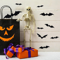 148PCS Halloween Bats Stickers Decor, 3D Bats Halloween Wall Decor for Halloween Decoration Indoor