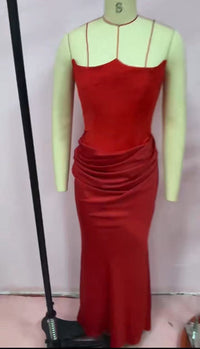 The One Shoulder Pleated Bodysuit Dress
