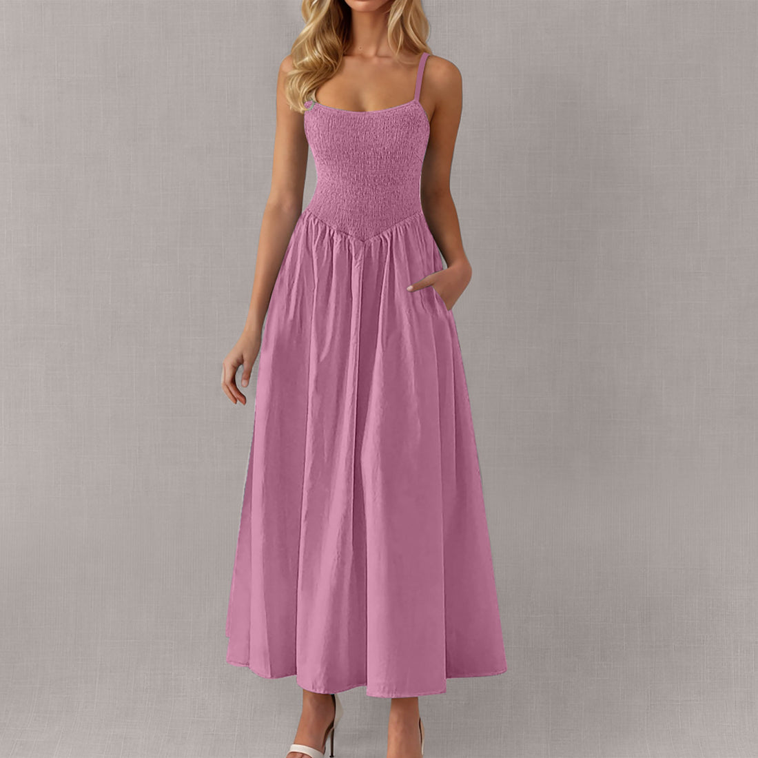 PocketFlow™ Ruffle Strap Pocket Dress