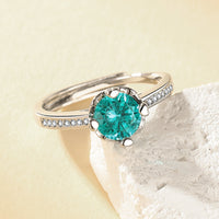 The Six-Claw Solitaire Crystal Ring — women’s Accessories, ENIGMAE