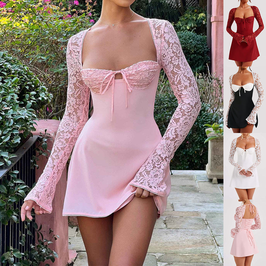 Y2K Lace Corset Mini Dress