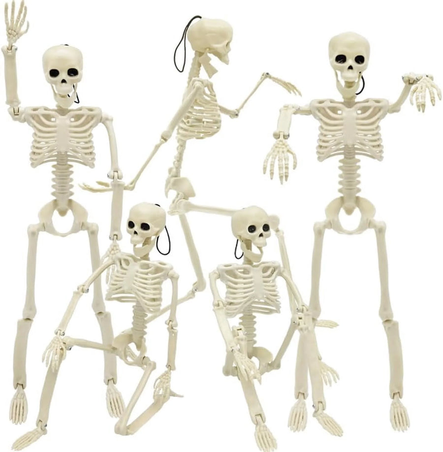 Posable Mini Skeleton Decor — 5 Pack