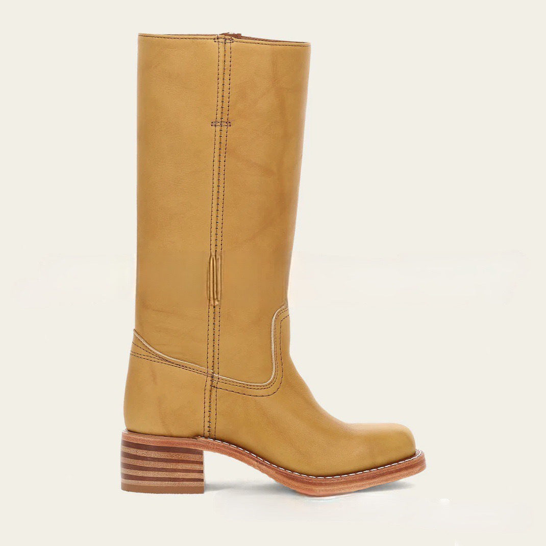 Womens Retro Cowboy Boots with Block Heel