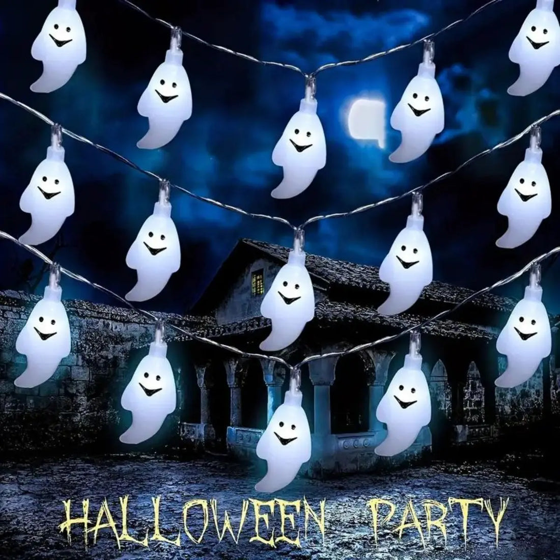 Ghost Halloween String Lights