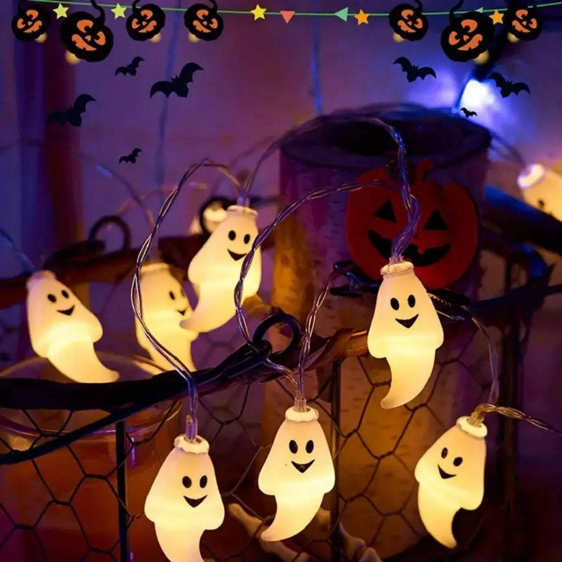 Ghost Halloween String Lights