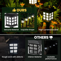 High Brightness 12 Pack LED Outdoor Waterproof Solar Lights, Maintain 10 Hours of Lighting Walkway Lights for Your Garden