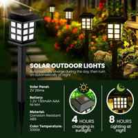 High Brightness 12 Pack LED Outdoor Waterproof Solar Lights, Maintain 10 Hours of Lighting Walkway Lights for Your Garden
