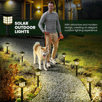 High Brightness 12 Pack LED Outdoor Waterproof Solar Lights, Maintain 10 Hours of Lighting Walkway Lights for Your Garden