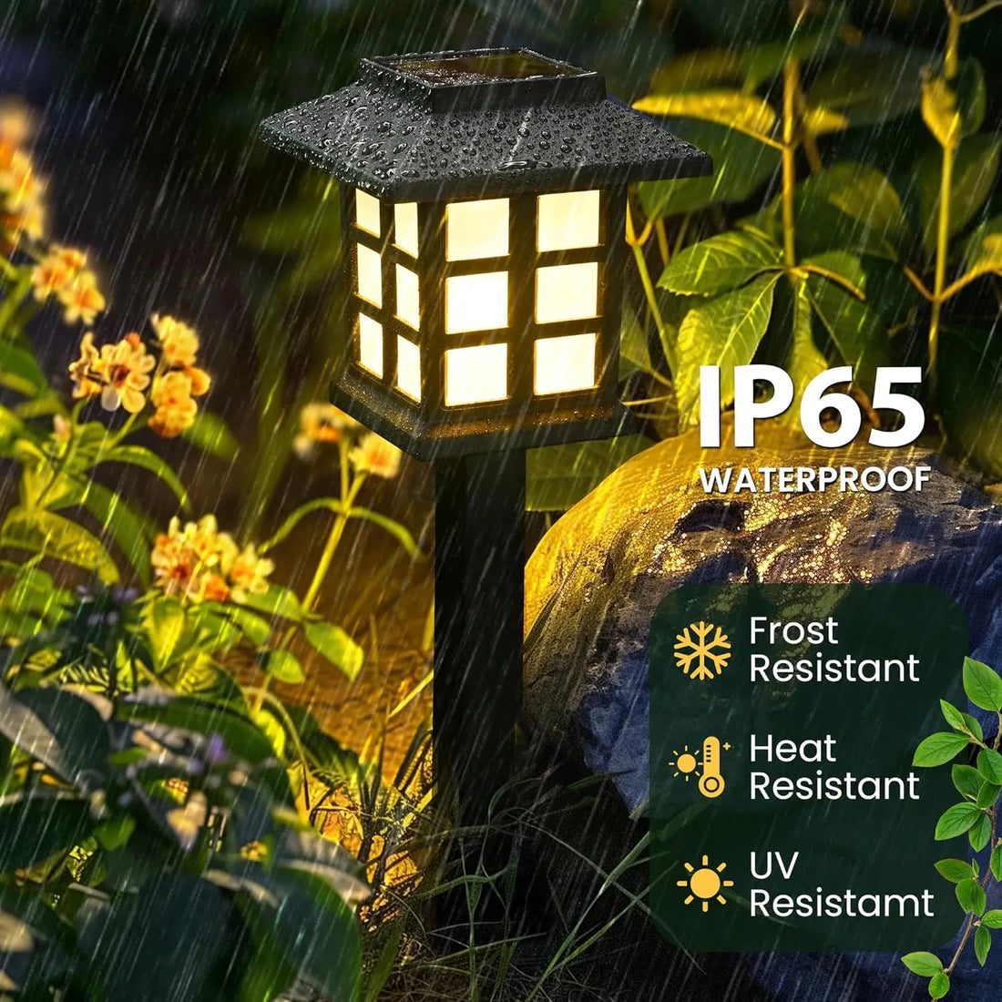 High Brightness 12 Pack LED Outdoor Waterproof Solar Lights, Maintain 10 Hours of Lighting Walkway Lights for Your Garden
