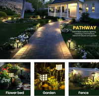 High Brightness 12 Pack LED Outdoor Waterproof Solar Lights, Maintain 10 Hours of Lighting Walkway Lights for Your Garden