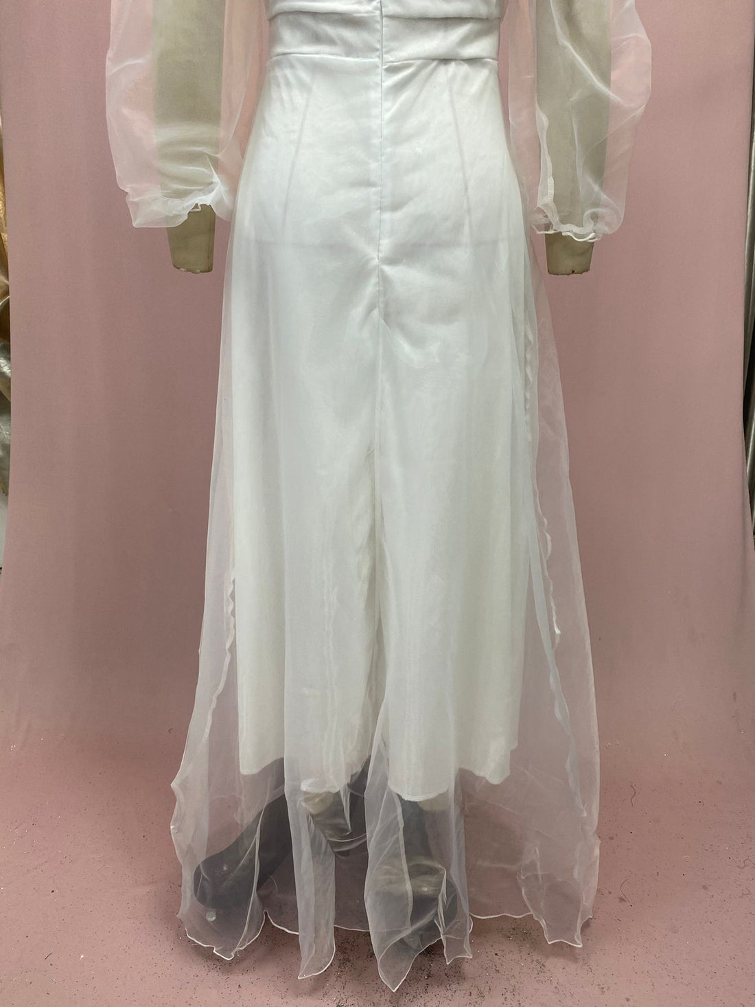 Long Sleeve Chiffon Mid-Waist Party Dress