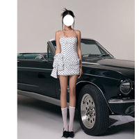Polka Dot Side-Bow Mini Dress