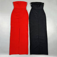 Rhinestone Bandage Evening Dress