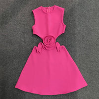Appliqué A-Line Party Dress