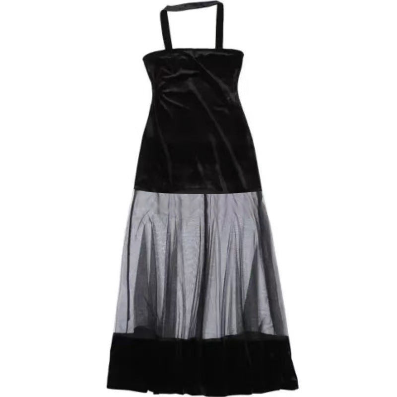 Velvet Mesh Birthday Party Dress