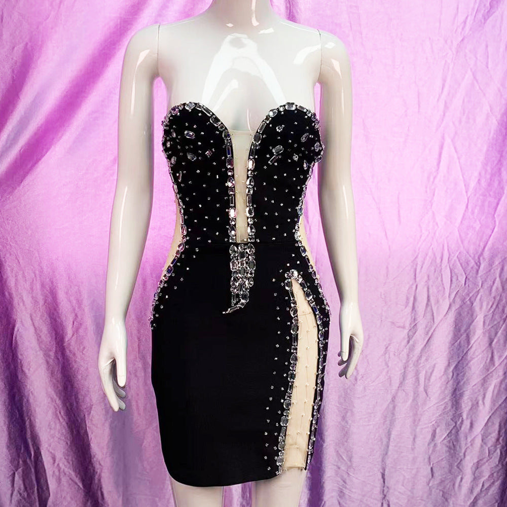 Beaded Tube Mini Bandage Dress