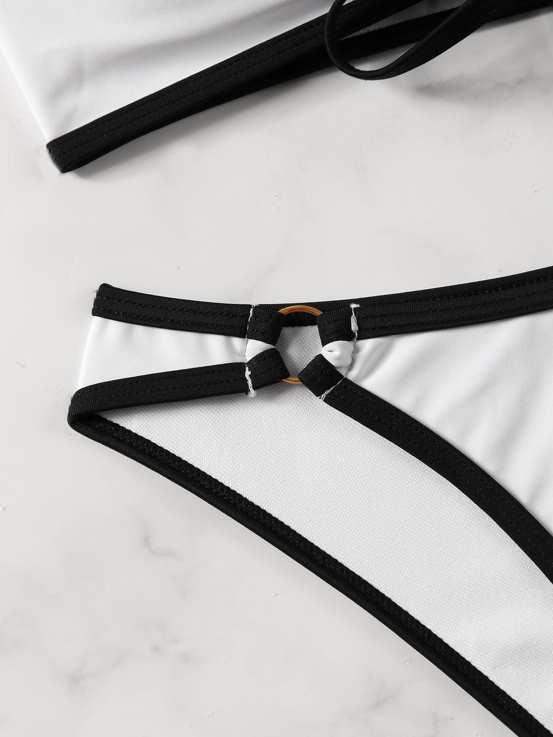 The Solid Bandeau Bikini Set