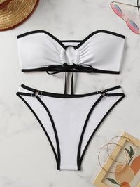 The Solid Bandeau Bikini Set