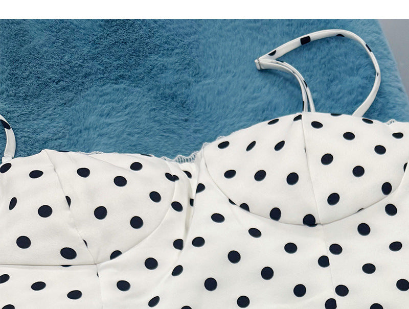Polka Dot Side-Bow Mini Dress
