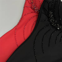 V-Neck Beaded Bandage Party Dress