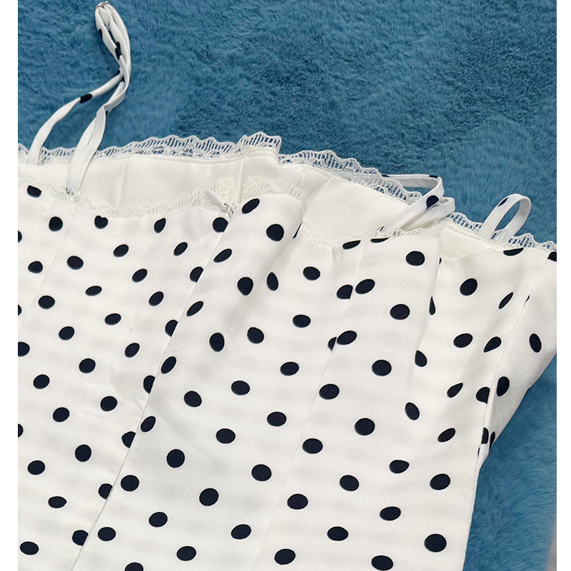 Polka Dot Side-Bow Mini Dress