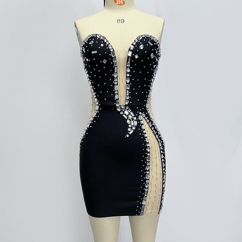 Beaded Tube Mini Bandage Dress