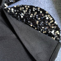 Black Sweetheart Bandage Midi Dress
