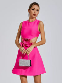 Appliqué A-Line Party Dress