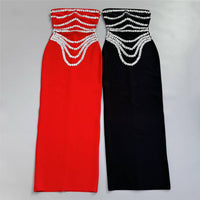 Rhinestone Bandage Evening Dress
