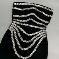 Rhinestone Bandage Evening Dress