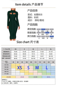 Cutout Long Sleeve Bandage Dress