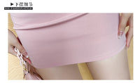 Pearl-Neck Slim Party Dress