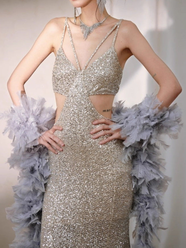 Galaxy Mermaid Sequin Party Dress