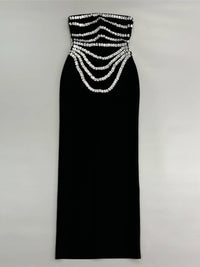 Rhinestone Bandage Evening Dress