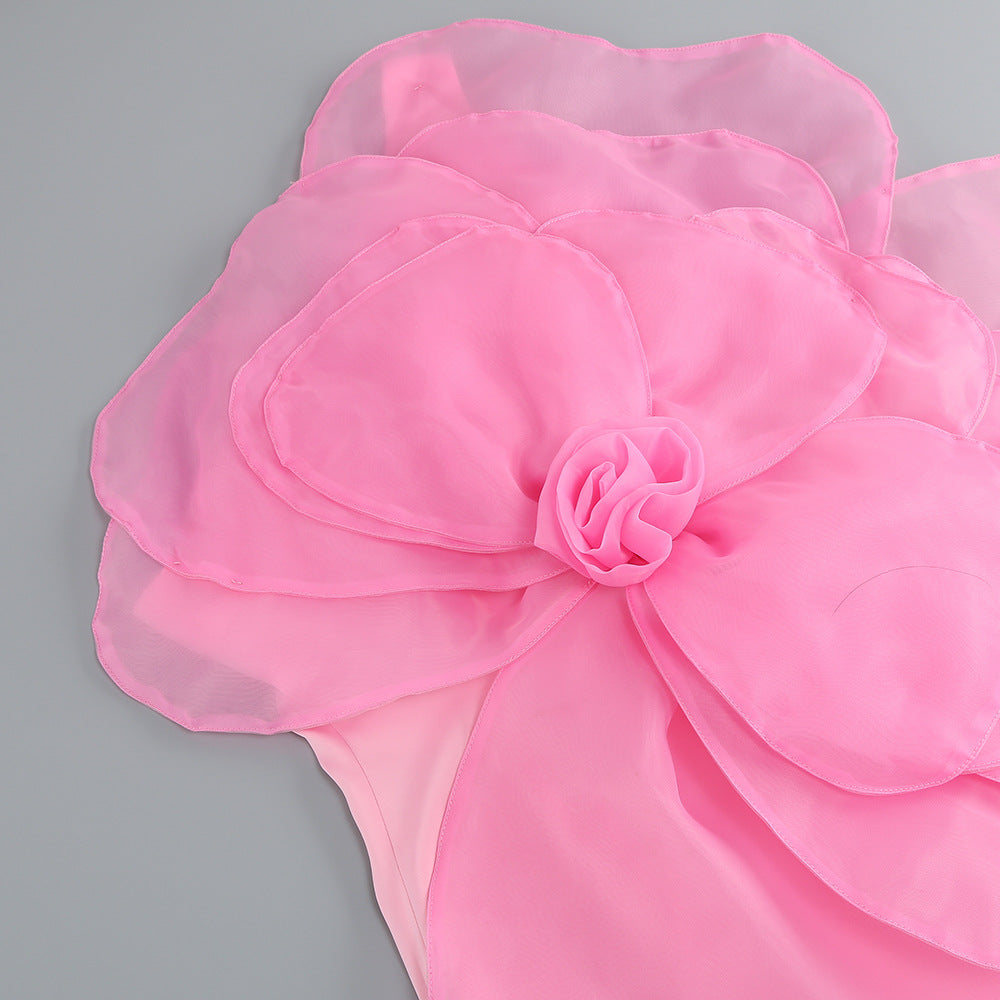 One-Shoulder Floral Party Dress