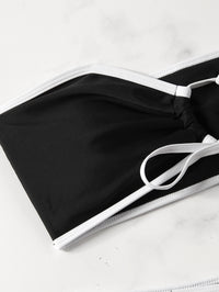 The Solid Bandeau Bikini Set