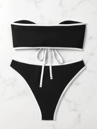 The Solid Bandeau Bikini Set