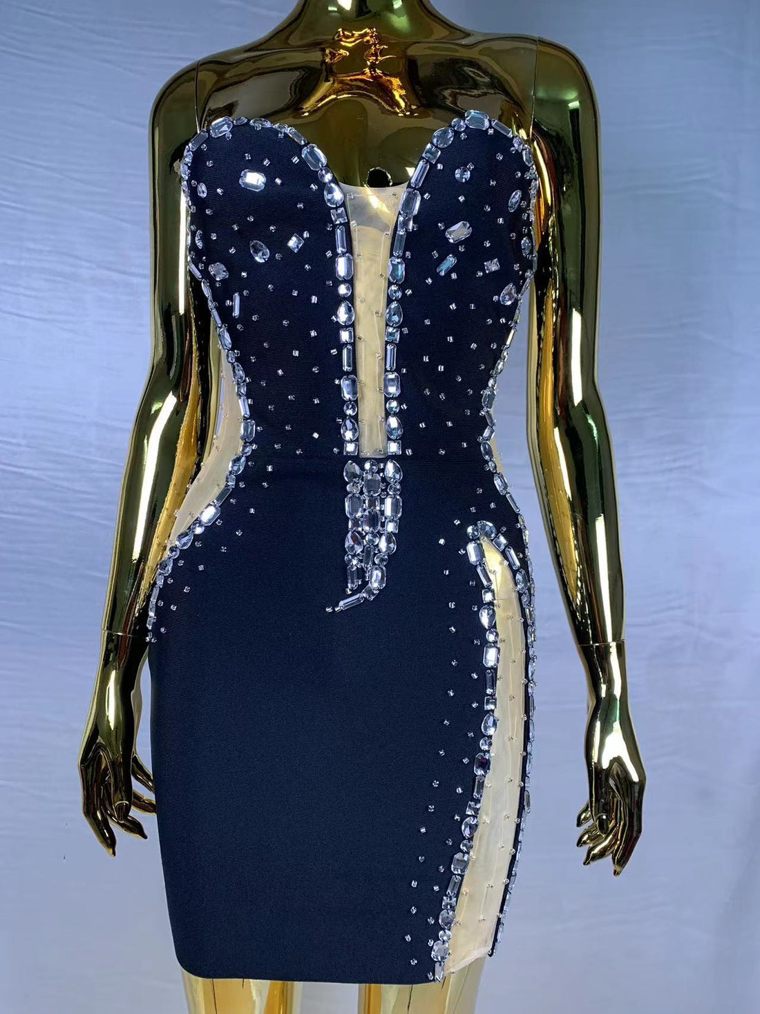 Beaded Tube Mini Bandage Dress