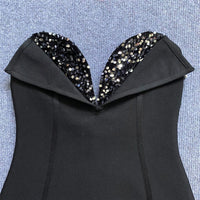 Black Sweetheart Bandage Midi Dress
