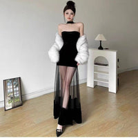 Velvet Mesh Birthday Party Dress