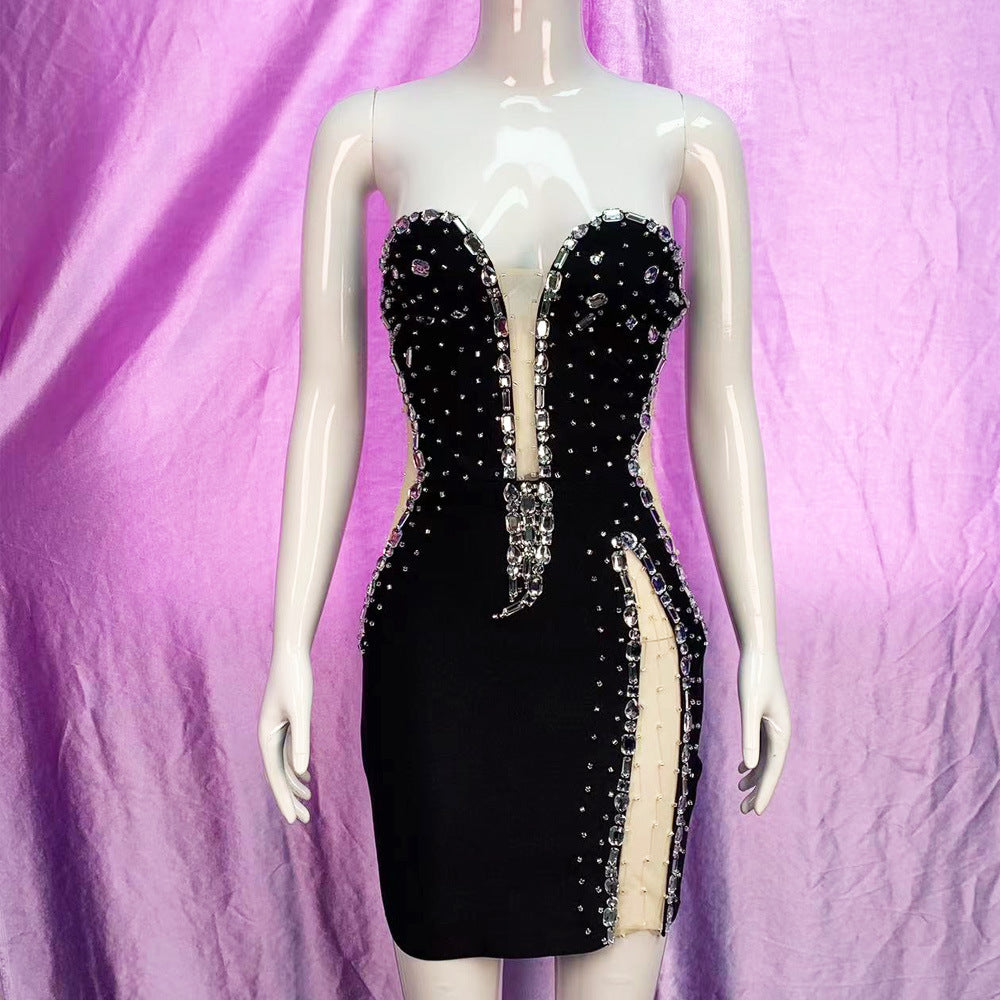 Beaded Tube Mini Bandage Dress