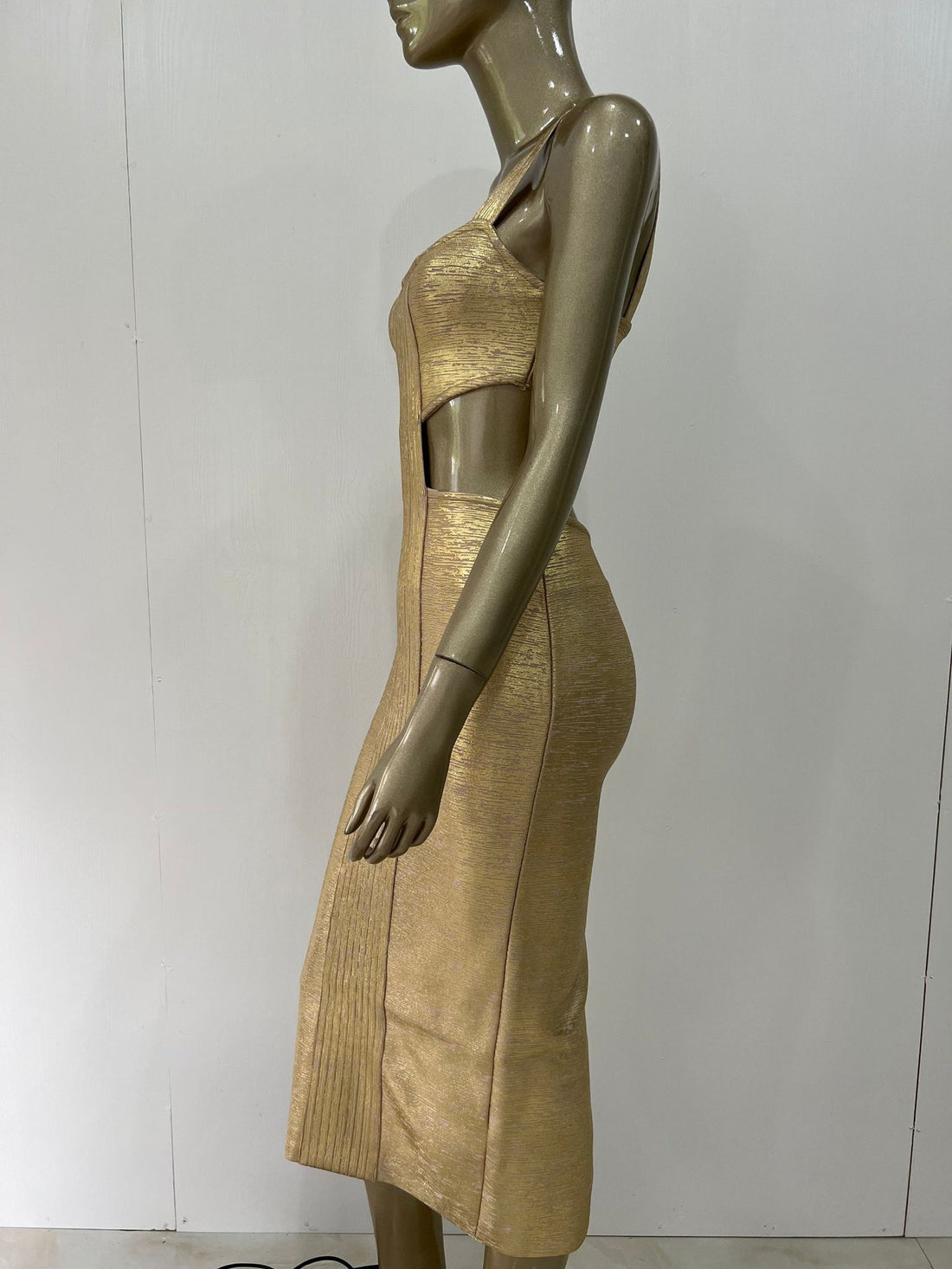 Bronzed Bandage Banquet Dress