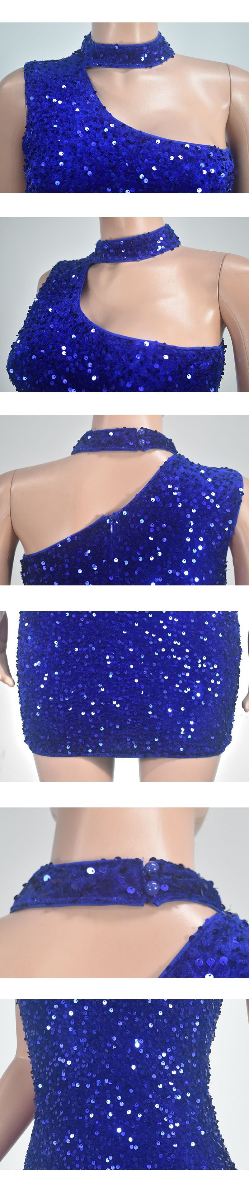 Halter Sequin Sheath Party Dress