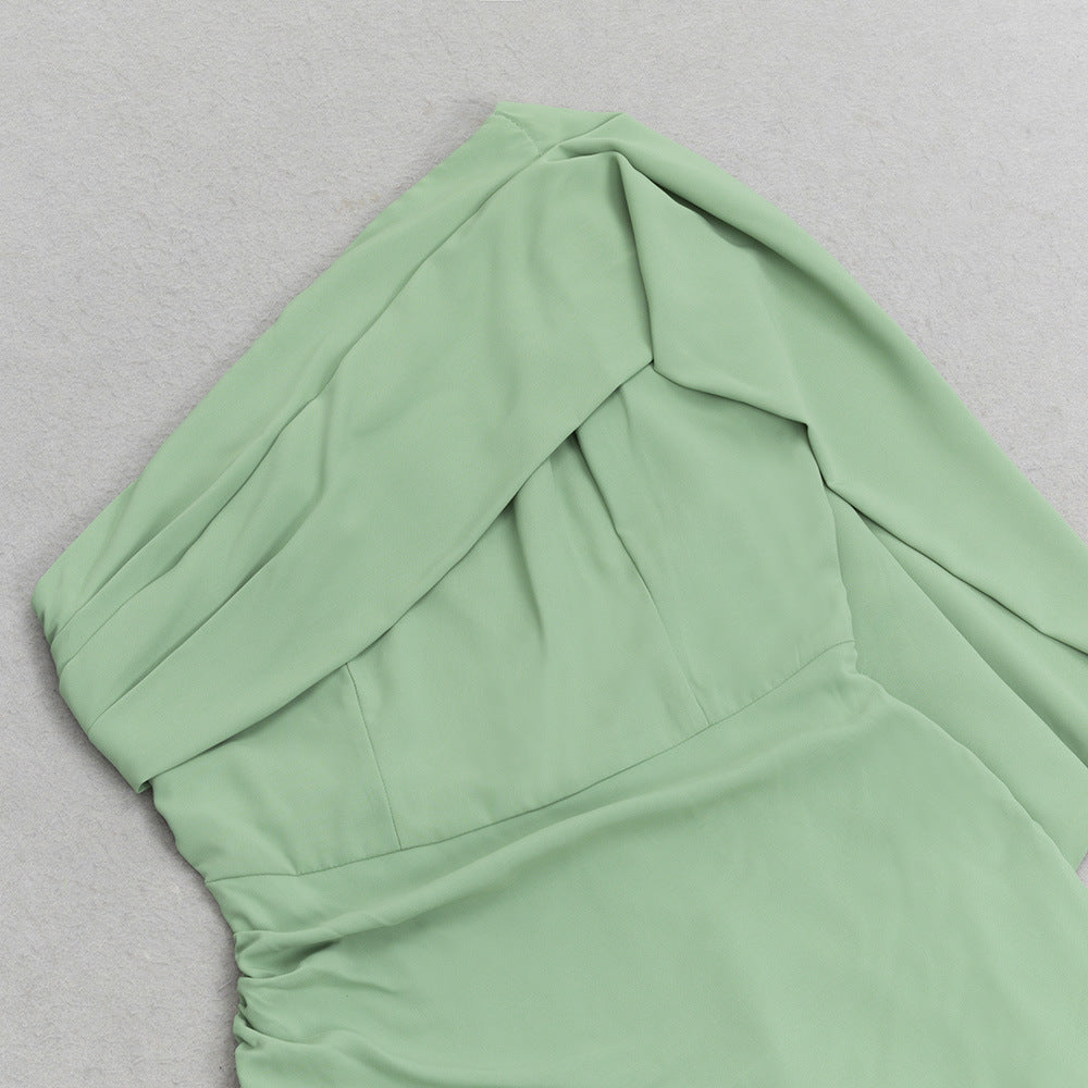 Sleeveless Shoulder Party Dress