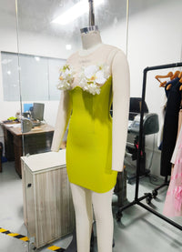 Floral Bandage Mini Dress