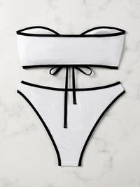 The Solid Bandeau Bikini Set