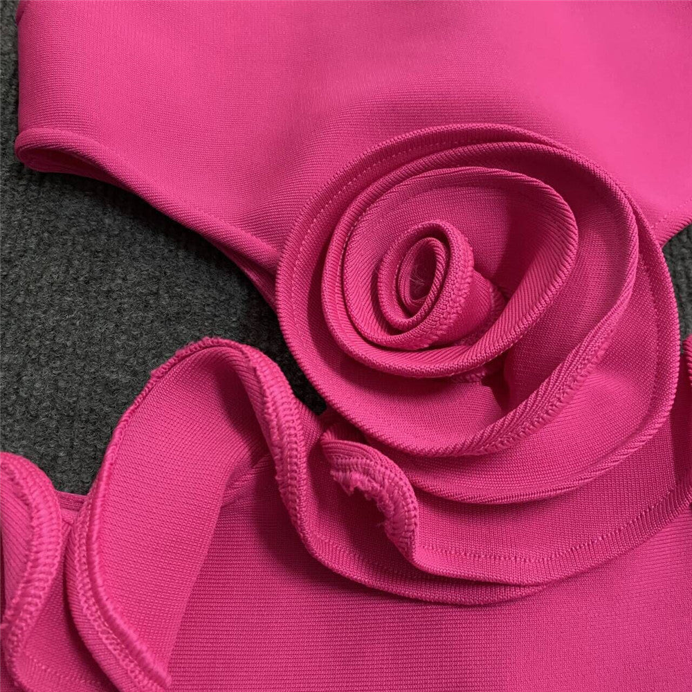 Appliqué A-Line Party Dress