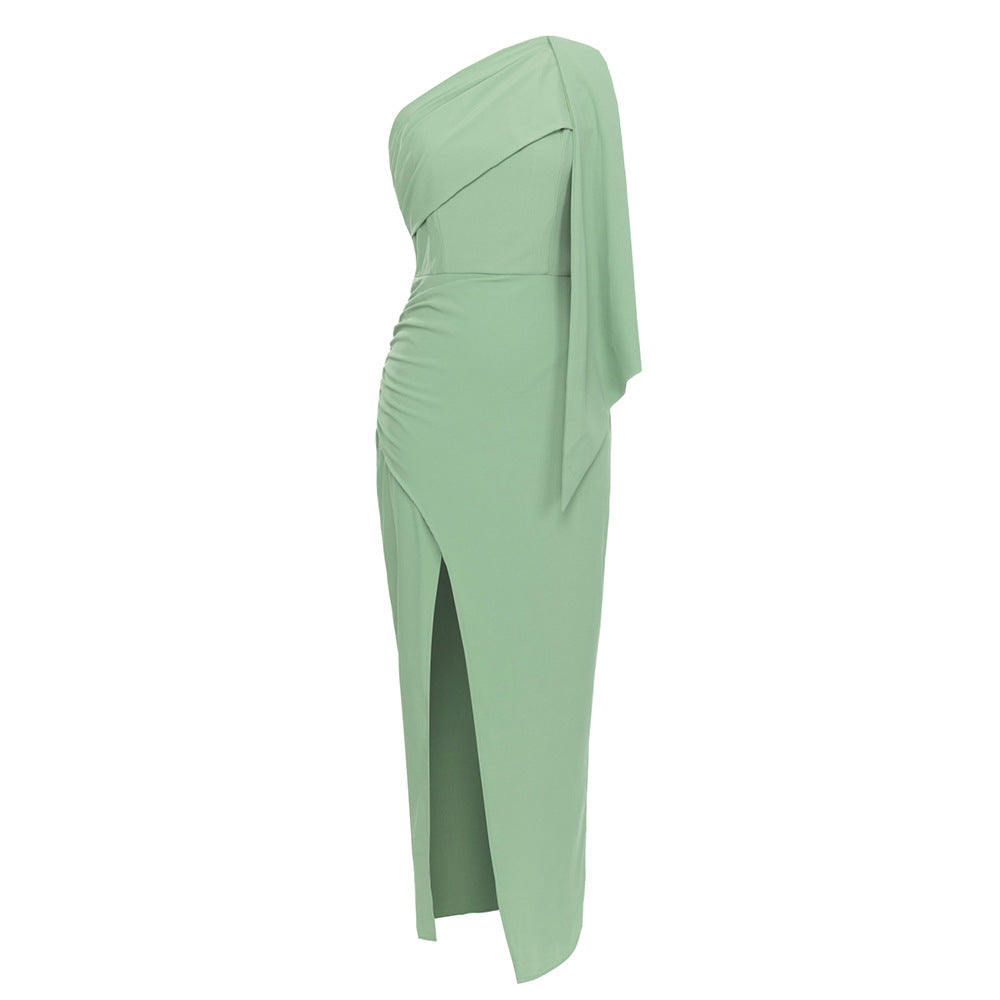 Sleeveless Shoulder Party Dress