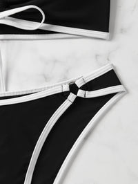 The Solid Bandeau Bikini Set